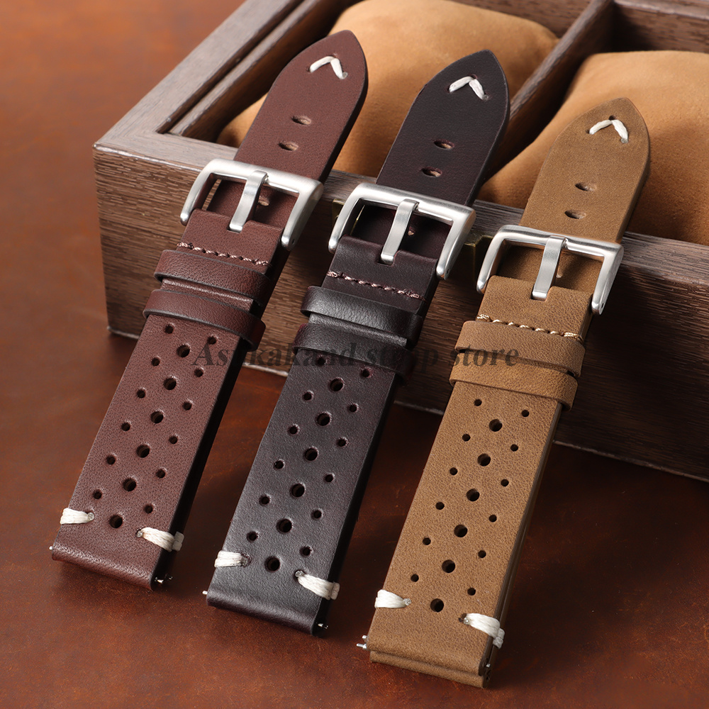 20mm 22mm Genuine Oil Wax  Lea - огляд і ціна Leather Strap Quick Release