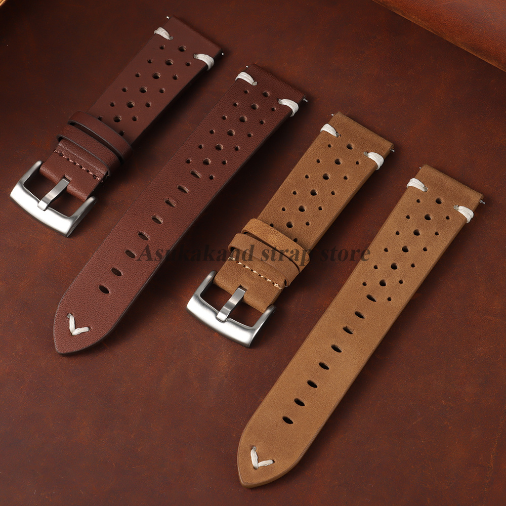 20mm 22mm Genuine Oil Wax  Lea - огляд і ціна Leather Strap Quick Release